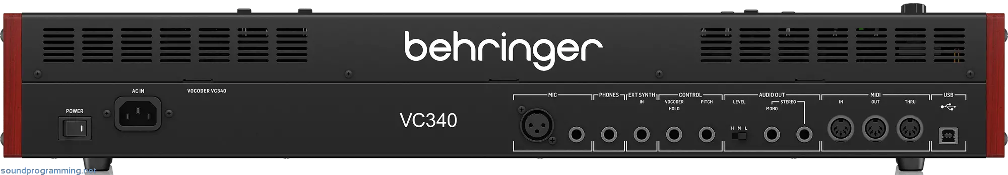 Behringer Vocoder VC340 Back View