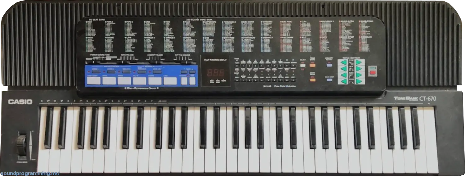 Casio CT-670 Top View