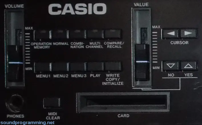Casio VZ-10M Front Panel - Left Side