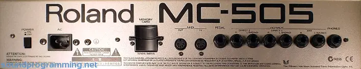 Roland MC-505 Back