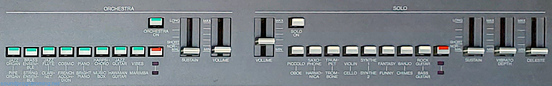 Yamaha PS-55 Voice Panel