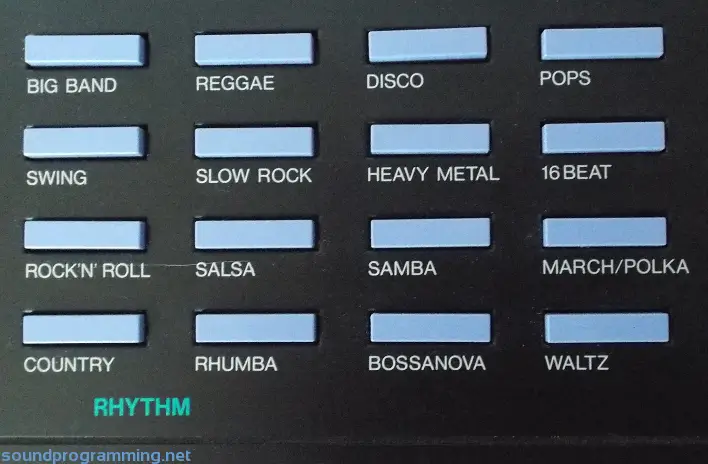 Yamaha PSR-22 Rhythms