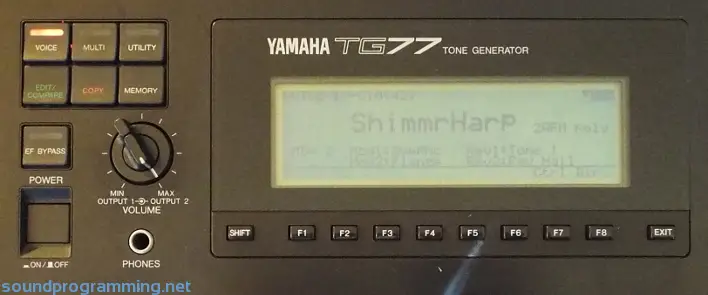 Yamaha TG77 Front Panel - Left Side