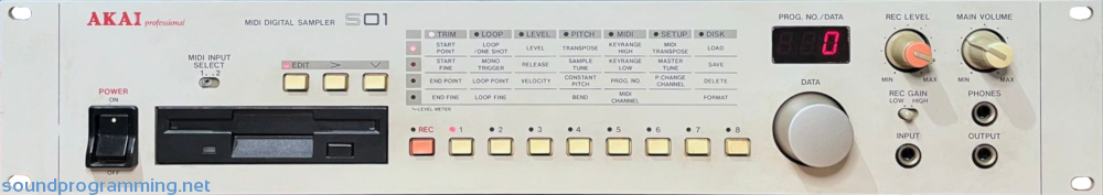 Akai S01 Front Panel View