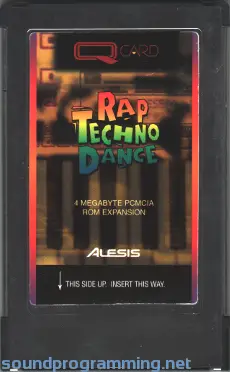 Alesis Rap Techno Dance Q Card