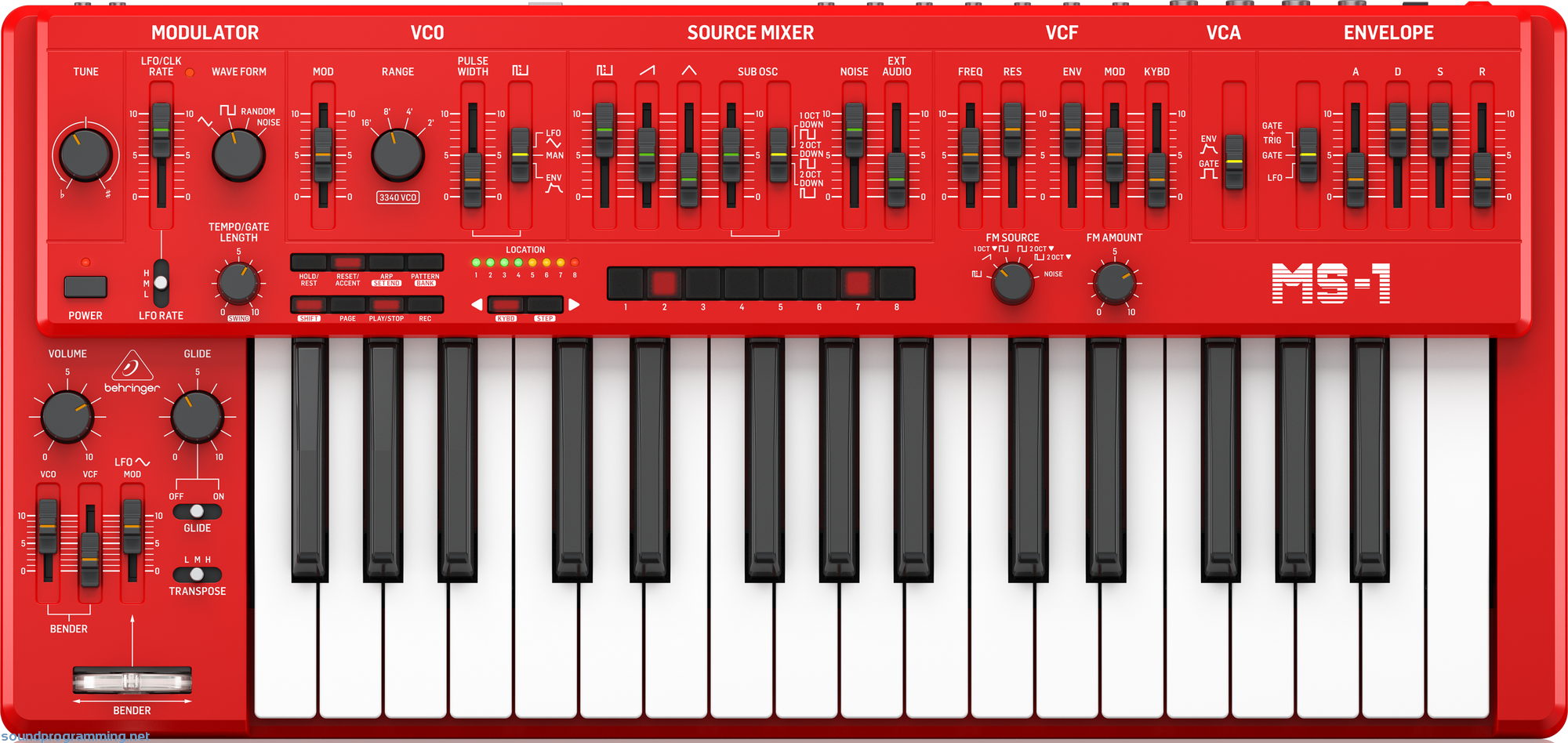 Behringer MS-1-RD Top View