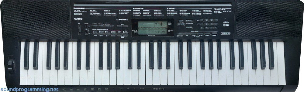 Casio CTK-3500 Top View