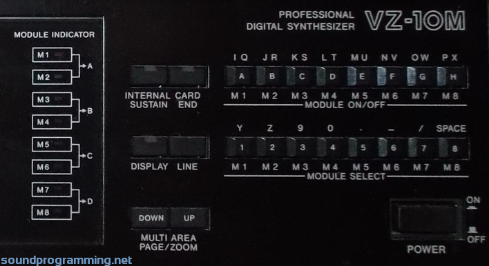 Casio VZ-10M Front Panel - Right Side