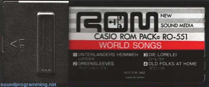Casio RO-551 World Songs ROM Pack