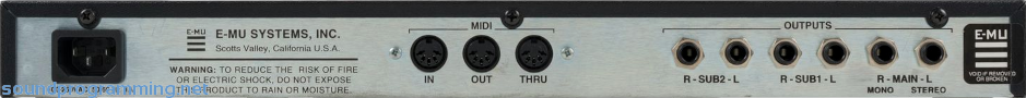 E-Mu Orbit 9090 v2 Back Panel View