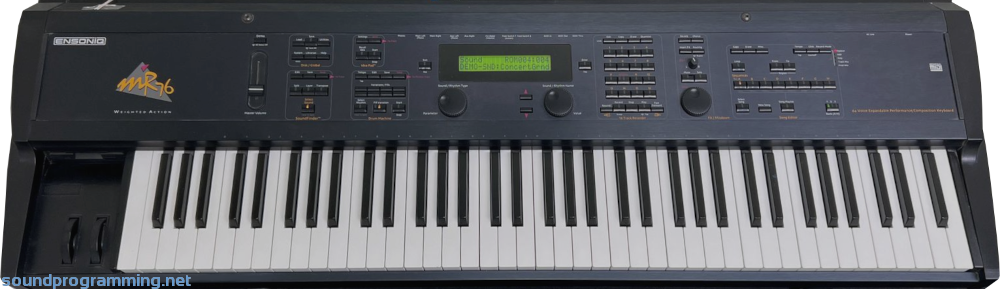 Ensoniq MR-76 Front View Ensoniq MR-76 Top View