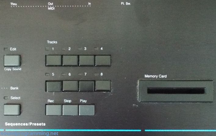 Ensoniq SQ-1 Sequencer Controls