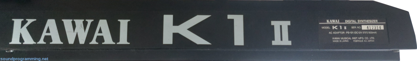 Kawai K1 II - Back View - Right Rear Panel