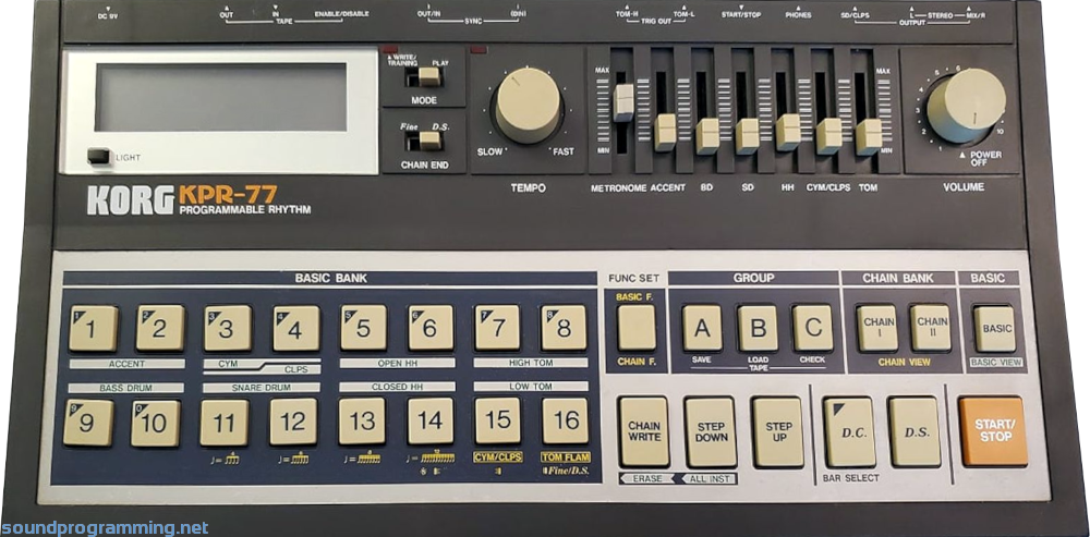 Korg KPR-77 Programmable Rhythm Front View