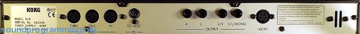 Korg N1R Rear