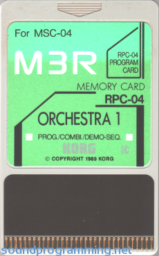 Korg RPC-04 Memory Card