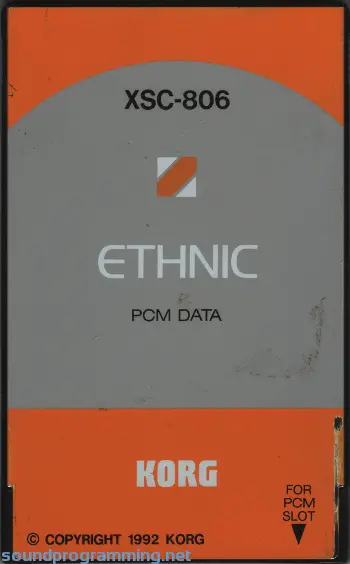 Korg 01/W XSC-806 Ethnic Card
