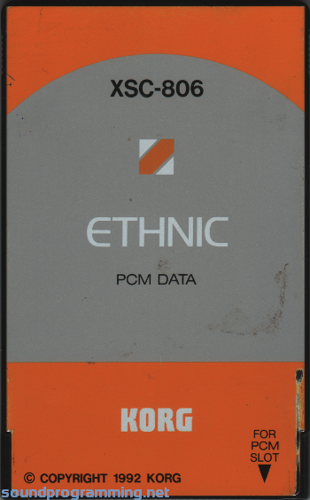 Korg 01/W XSC-806 Ethnic Card