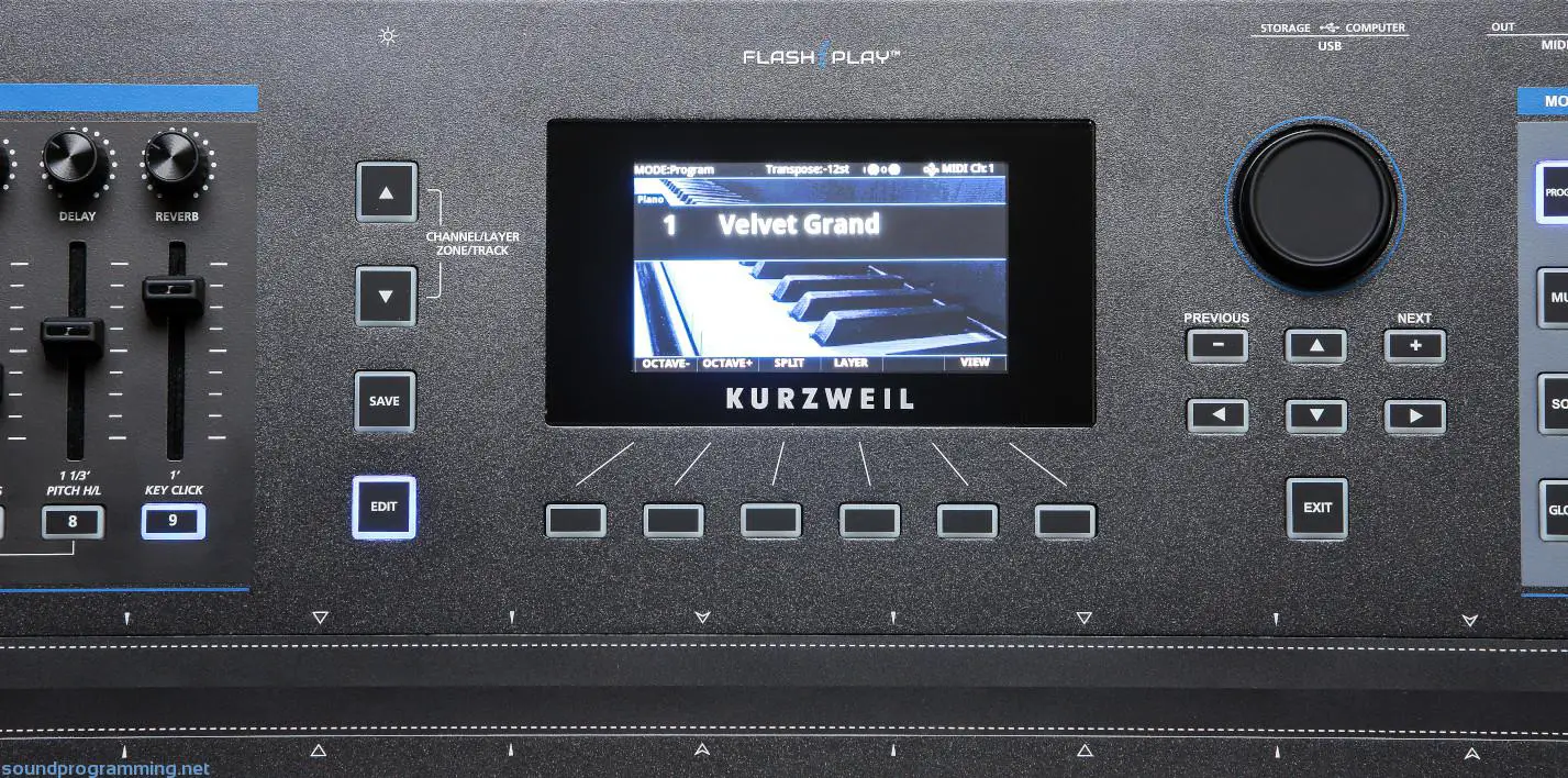 Kurzweil K2700 Screen View