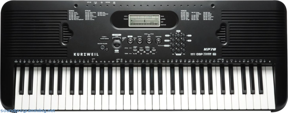 Kurzweil KP70 Keyboard Front View