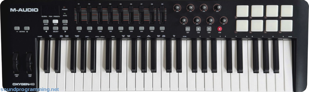 M-Audio Oxygen 49 Mk IV Front View