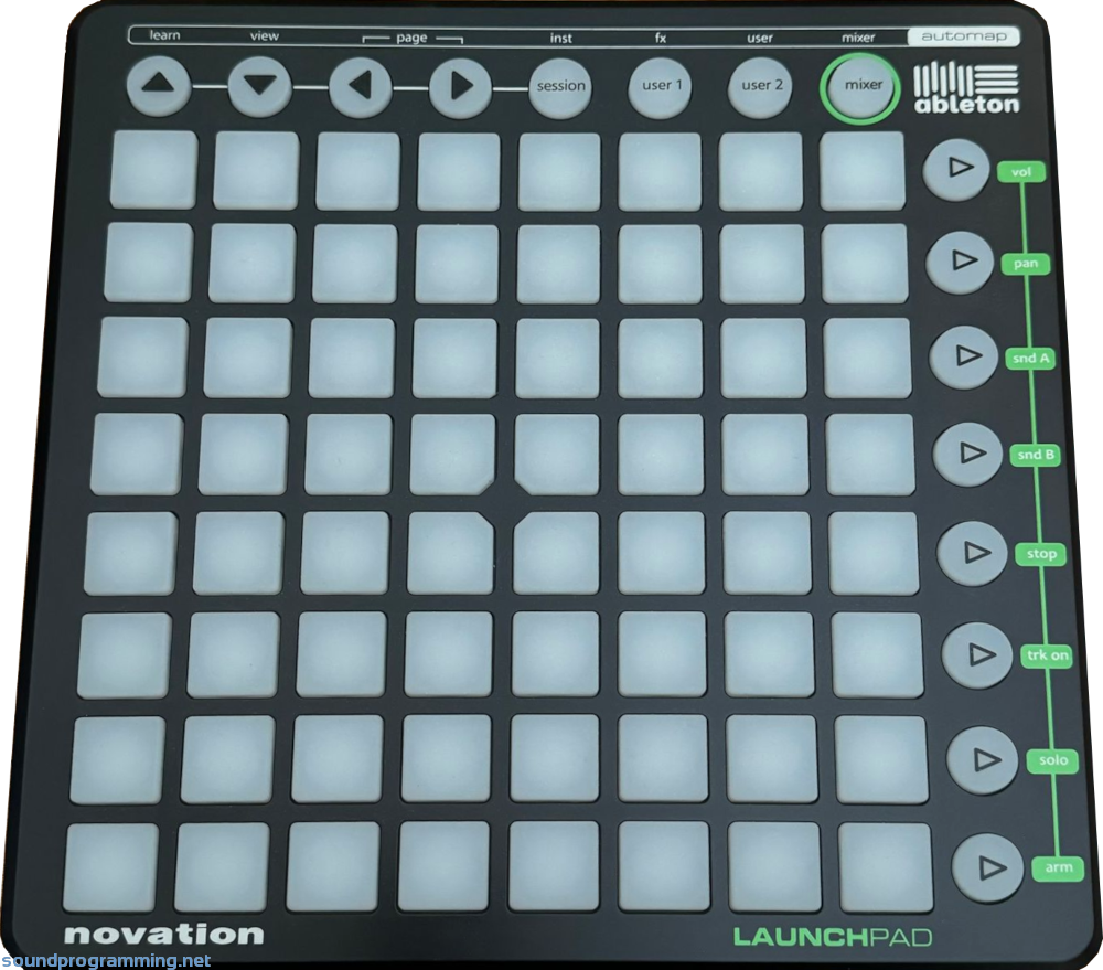 Novation Launchpad Top View Novation Launchpad Top View
