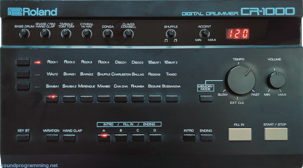 Roland CR-1000 Front View Roland CR-1000 Front View