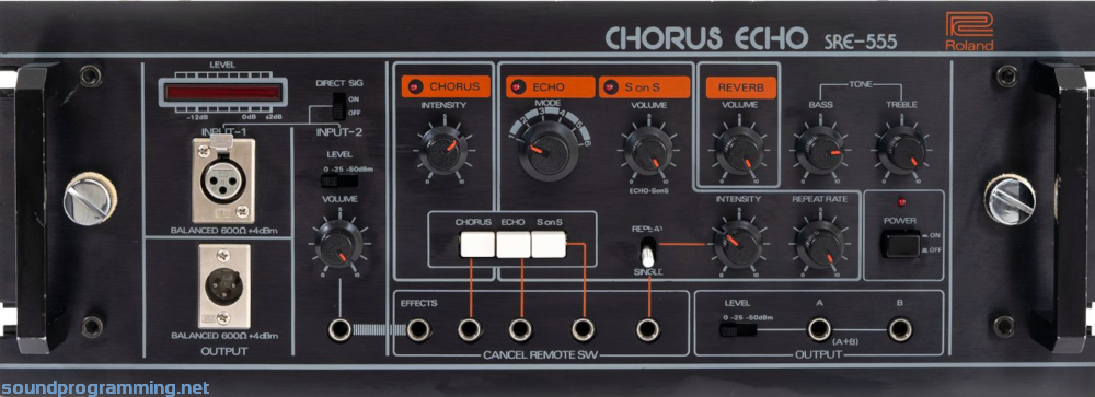 Roland Chorus Echo SRE-555 Front Panel View