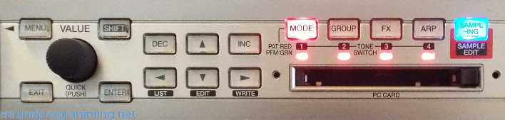 Roland Fantom XR Panel Right Side Controls