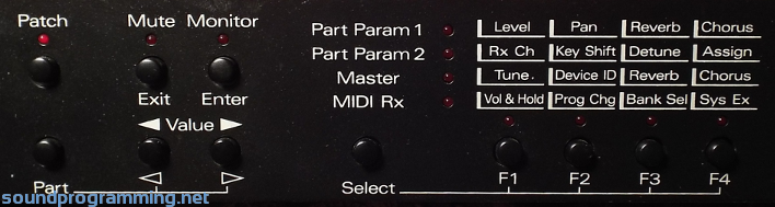 Roland M-GS64 Front Panel Controls