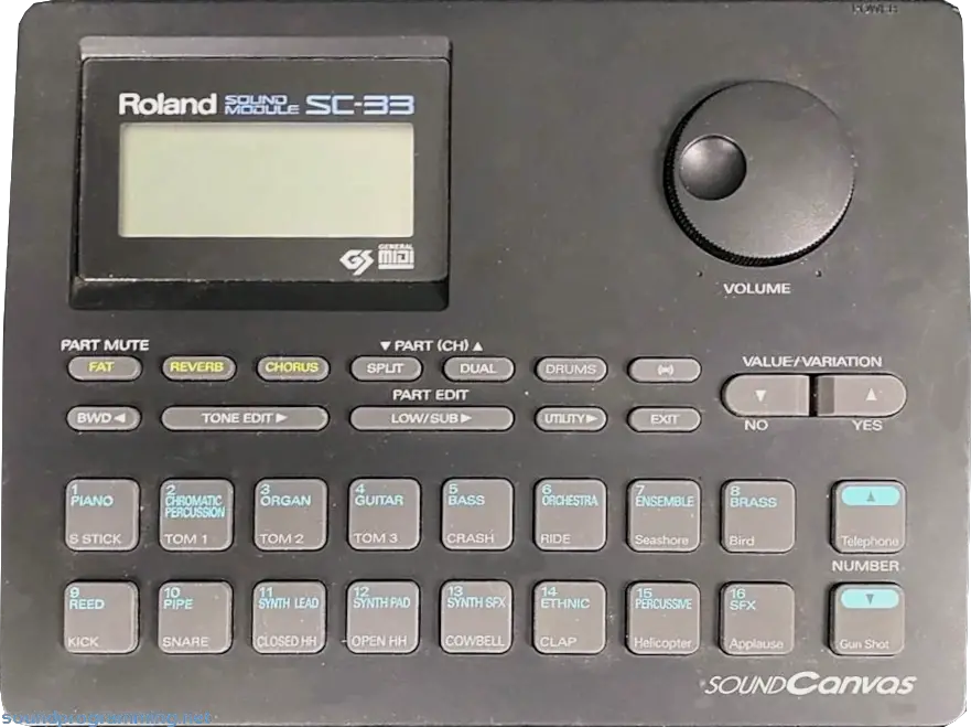 Roland SC-33 Sound Canvas Top View