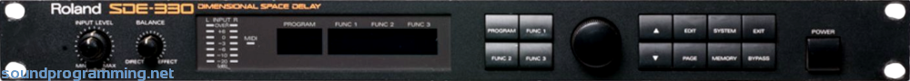Roland SDE-330 Dimensional Space Delay Front Panel View