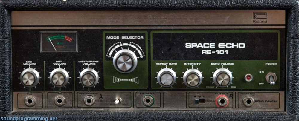 Roland Space Echo RE-101 Front Panel Roland RE-101 Space Echo Front Panel View