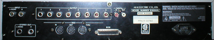 Akai S3000XL Back