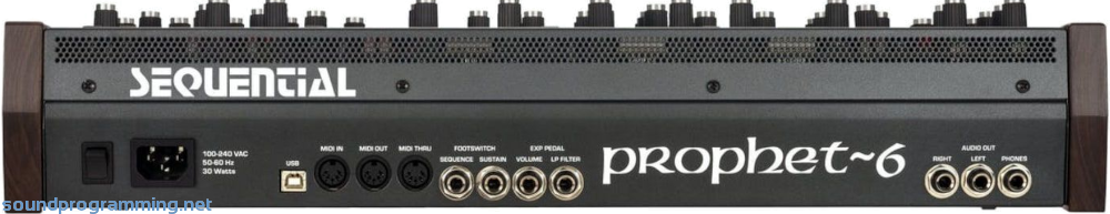 Sequential Prophet-6M Desktop Rear View