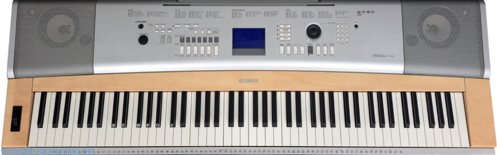 Yamaha DGX-620 Top View Yamaha DGX-620 Front View