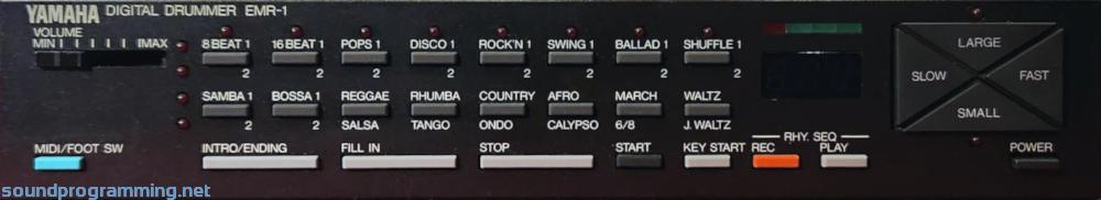 Yamaha EMR-1 Digital Drummer Front View