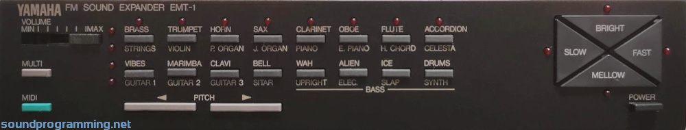 Yamaha EMT-1 Sound Expander Front Panel