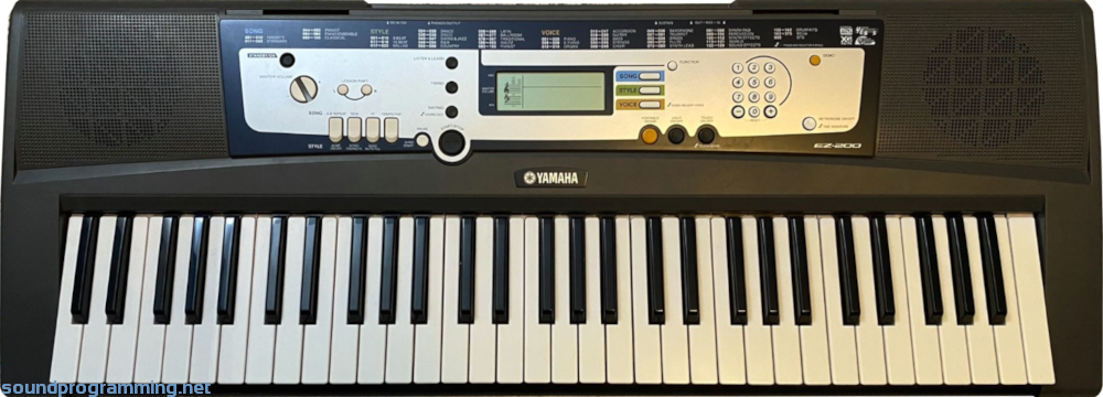 Yamaha EZ-200 Front View Yamaha EZ-200 Top View