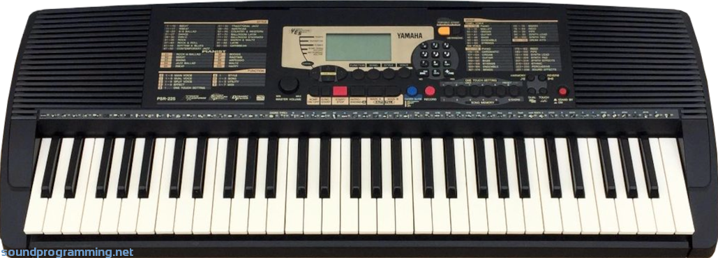 Yamaha PSR-225 Top View