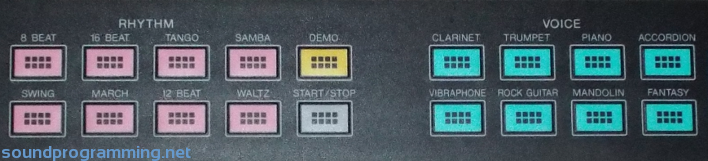 Yamaha PSS-80 Rhythms and Voices