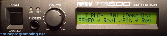 Yamaha TG500 Front Panel Left Side