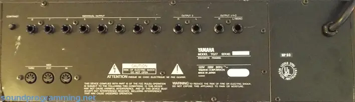 Yamaha TG77 Back