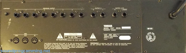 Yamaha TG77 Back